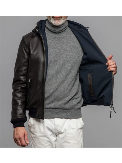 Reversible black and blue jacket THE JACK LEATHERS | JONAH REVERSIBLE.06